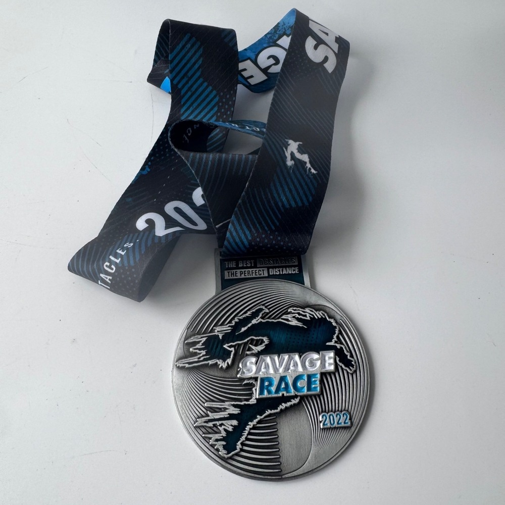 SAVAGE RACE Obstacle Course Marathon Running‎ 2022 Medal & Lanyard